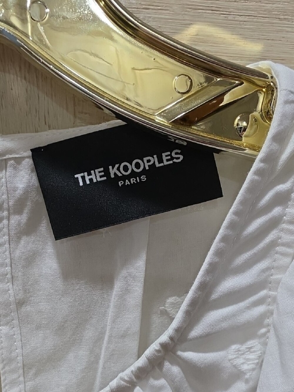 The Kooples White Ruffle-Sleeve Embroidered Mini Dress - Picture 2 of 6